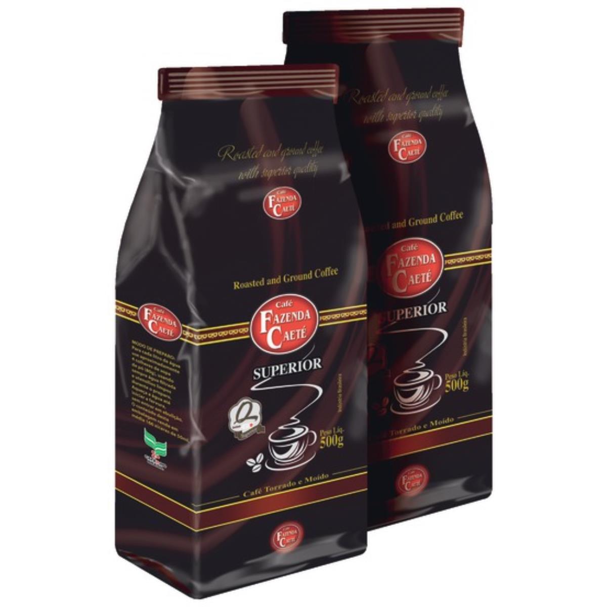 Café Fazenda Caete Torrado e Moído Superior Caixa 500 g