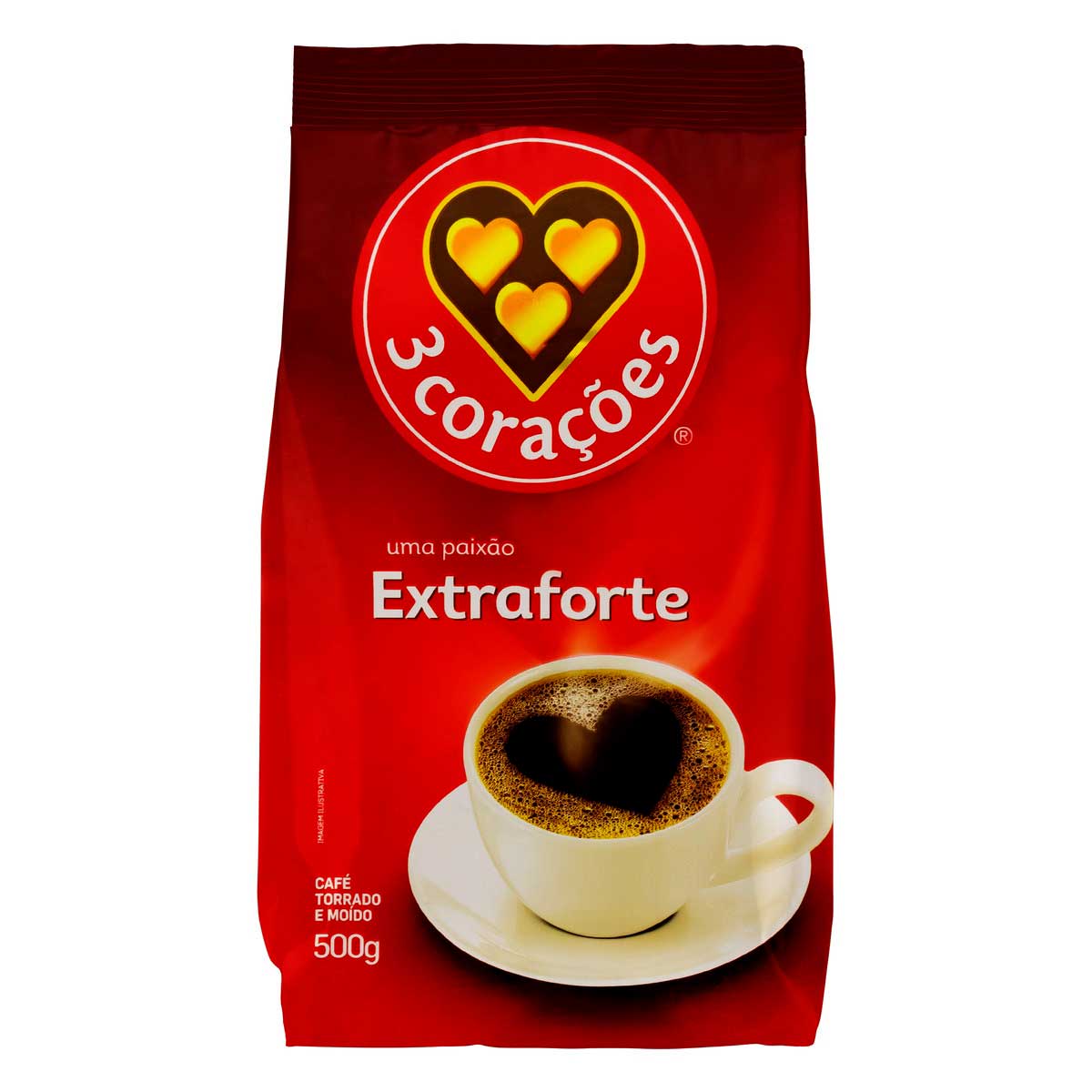 Café Almofada Extra Forte 3 Corações 500G