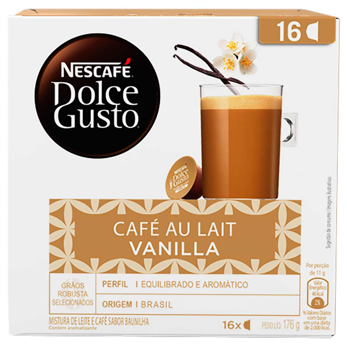 Café au Lait  Nescafé Dolce Gusto Baunilha 16 Cápsulas