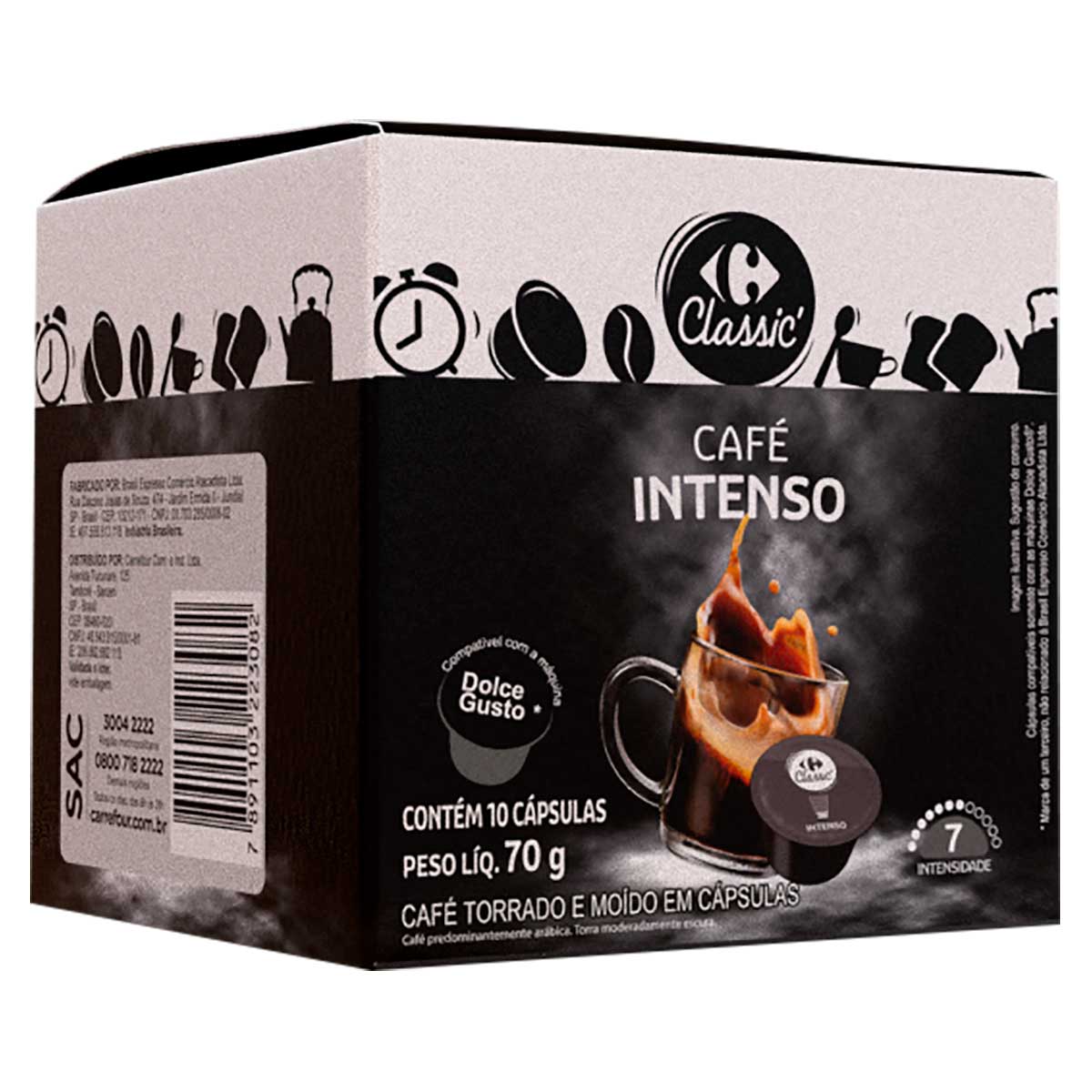 Café em Cápsula Intenso Carrefour Classic 10 Unidades