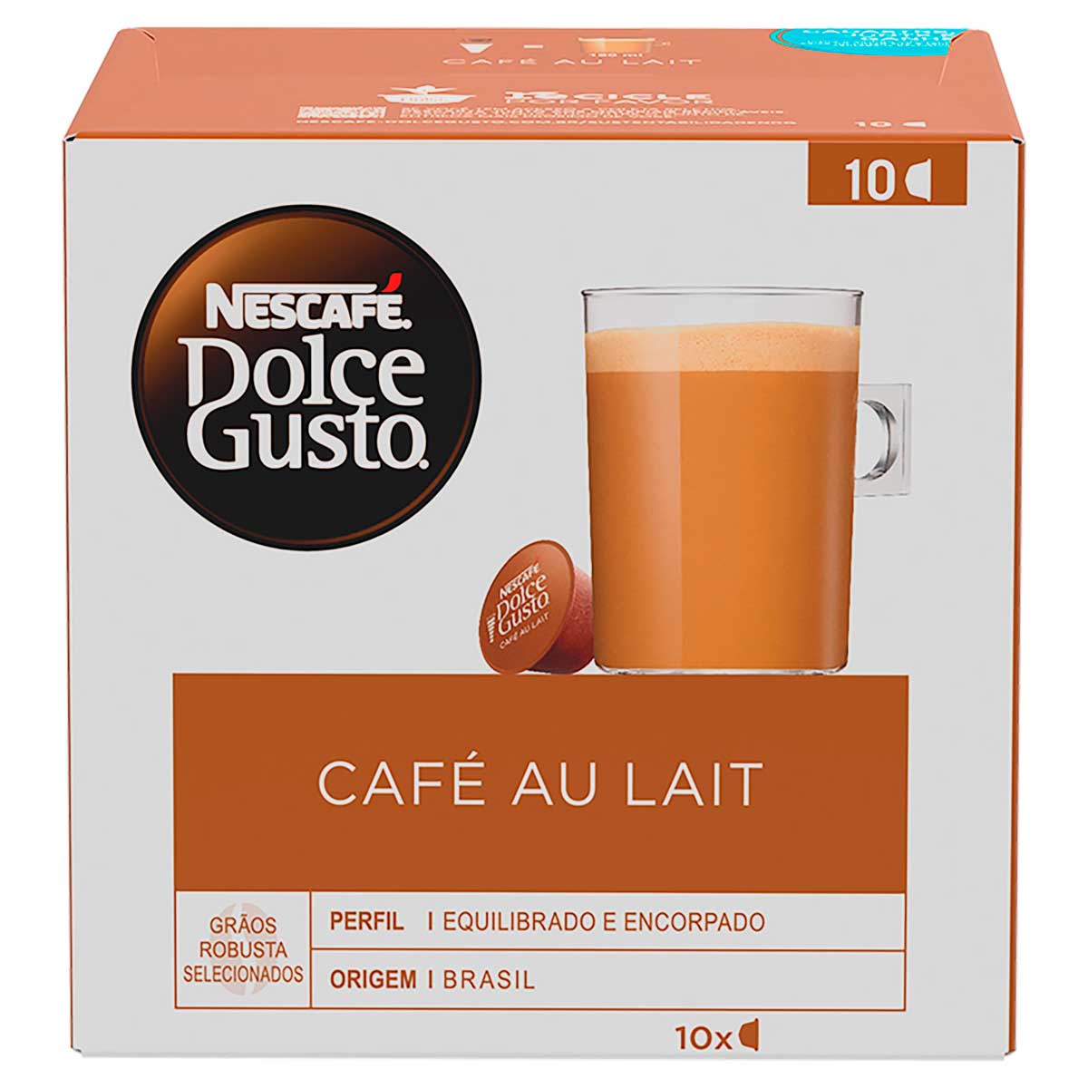 Café em Cápsula NESCAFÉ DOLCE GUSTO Café Au Lait 10 Cápsulas