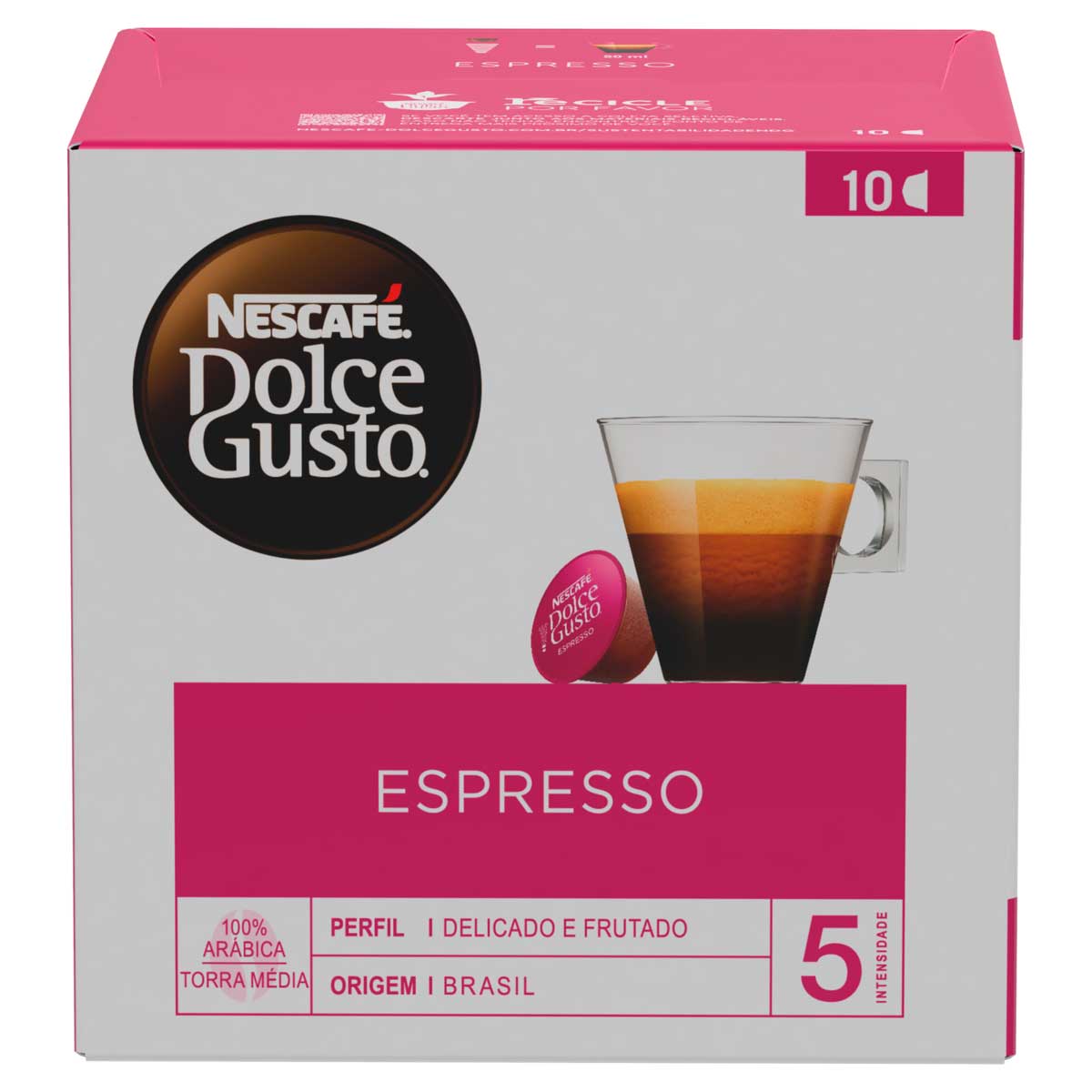 Café em Cápsula NESCAFÉ DOLCE GUSTO Espresso 10 Cápsulas