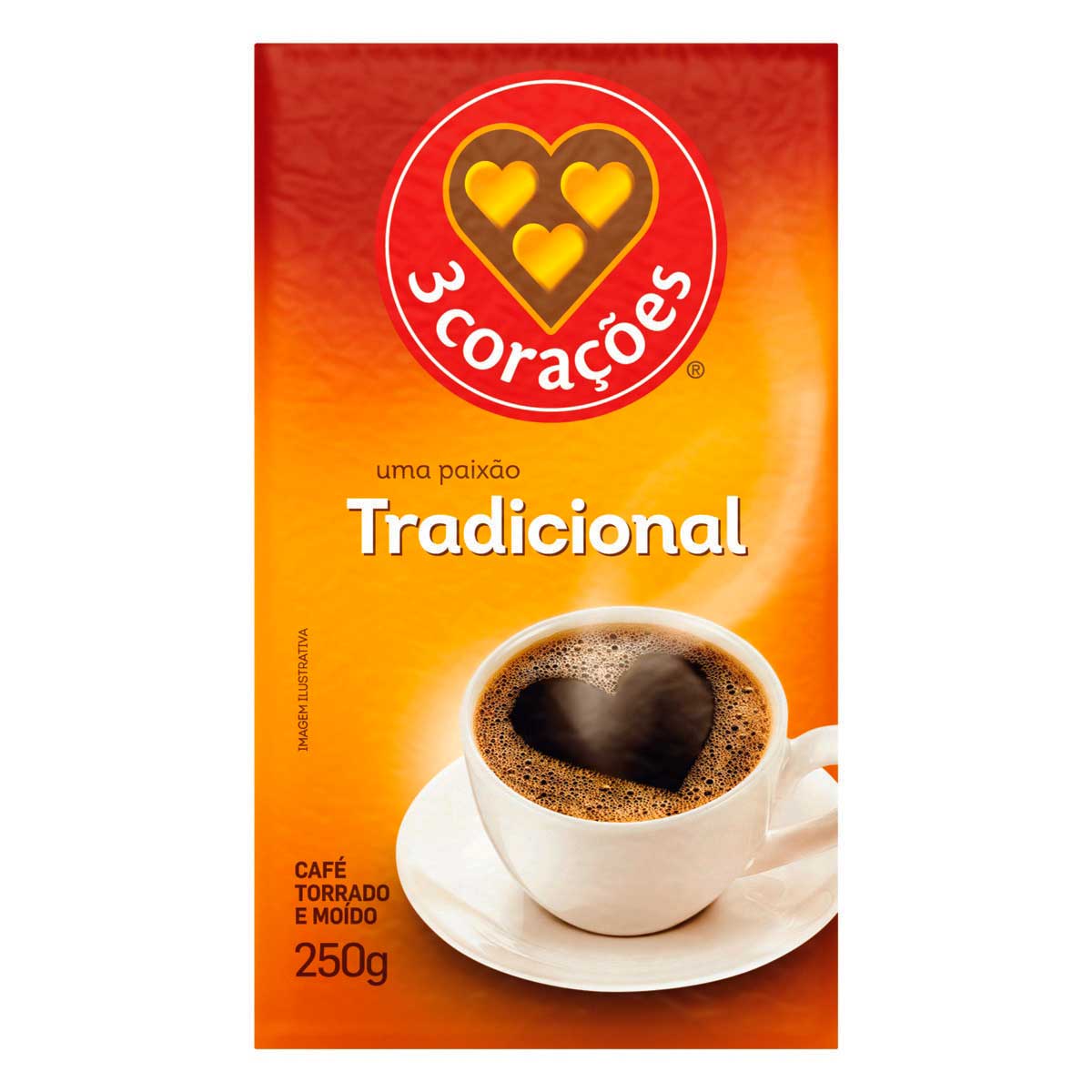 Café Vácuo Tradicional 3 Corações 250G