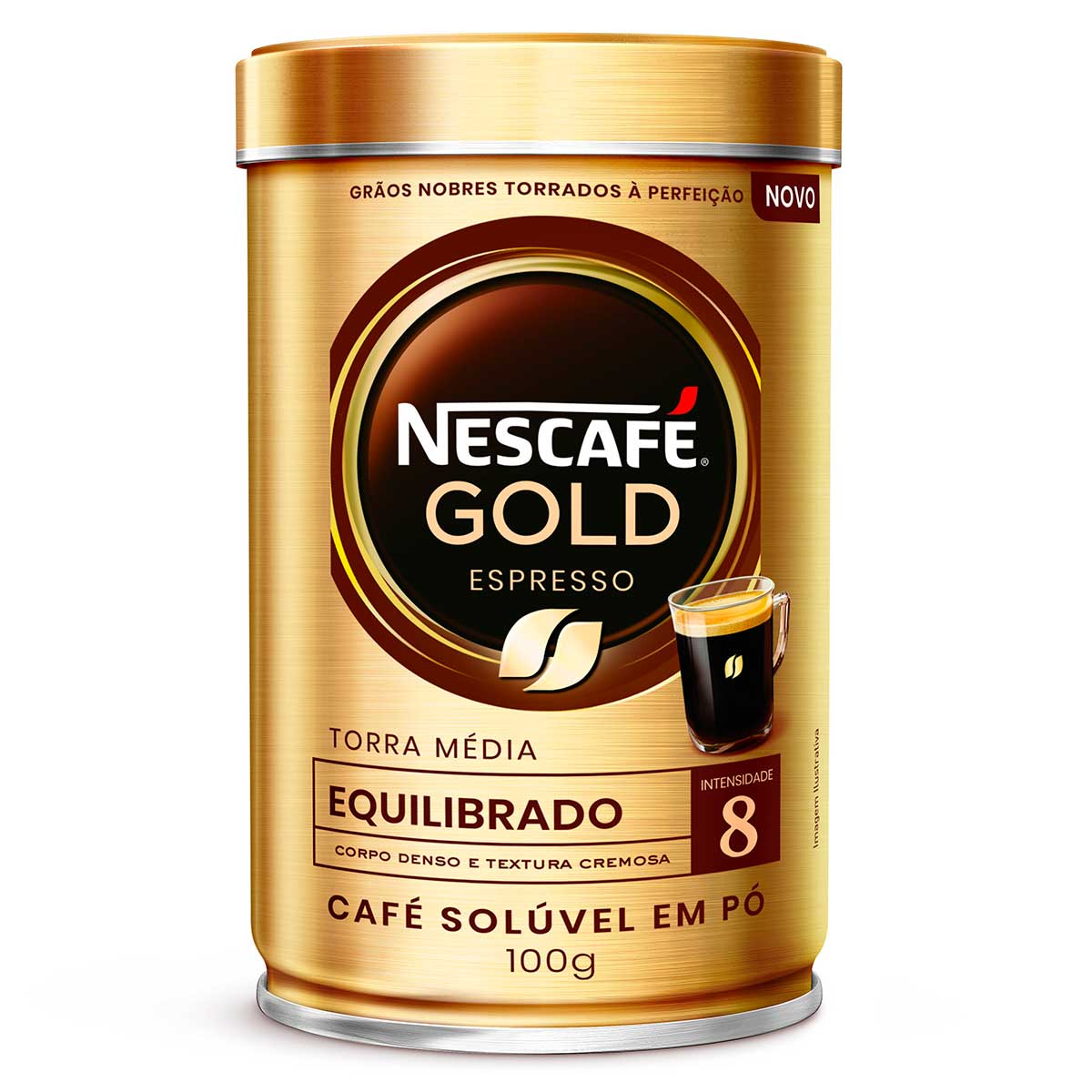 Café Espresso Solúvel em Pó Nescafé Gold Equilibrado 100g