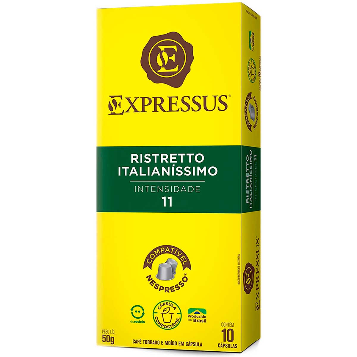 Café Expresso Expressus Ristretto Italianíssimo Extra Forte 10 Cápsulas