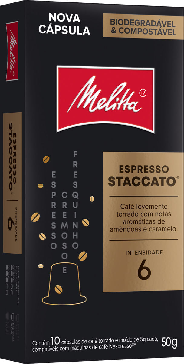 Café Expresso Melitta Staccato 10 Cápsulas