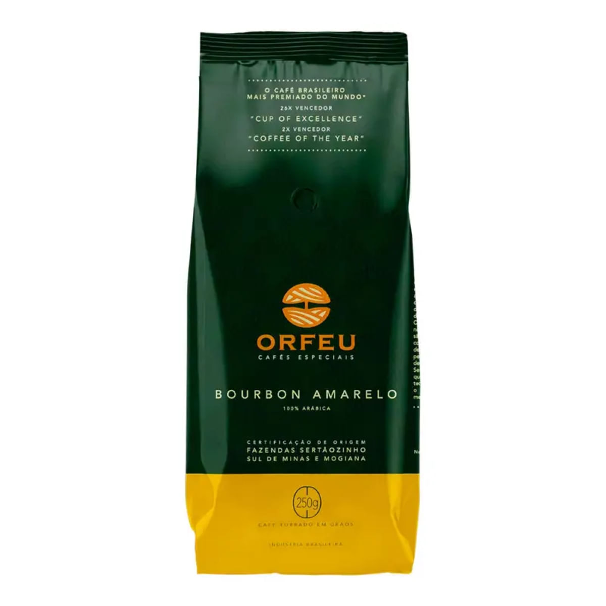 Café em Grãos Orfeu Bourbon Amarelo  250 g