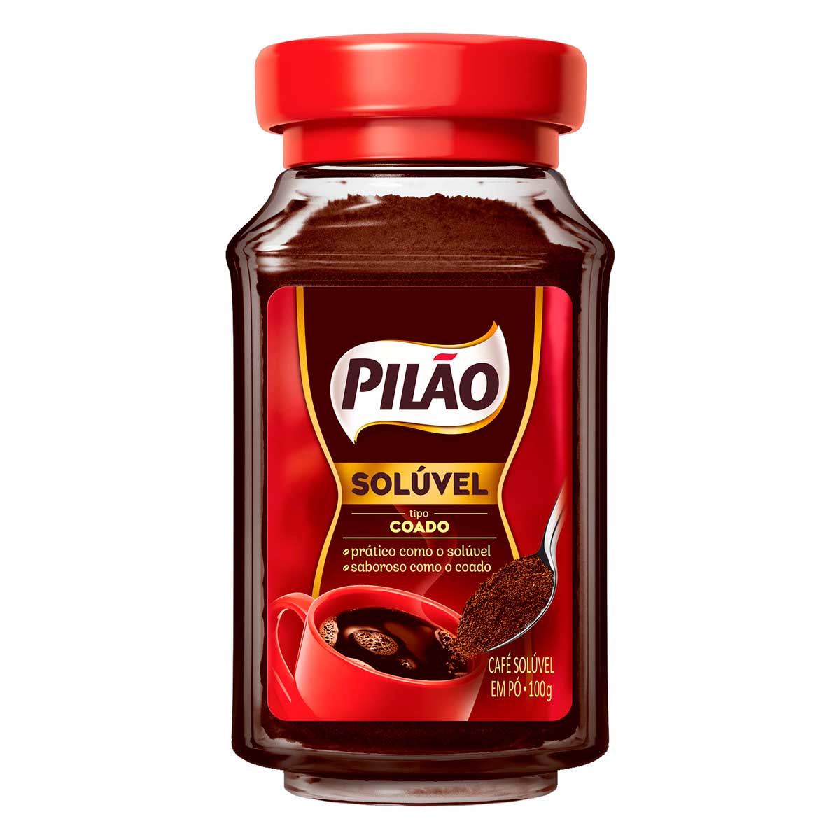 Café Solúvel Coado Pilão Vidro 100 g