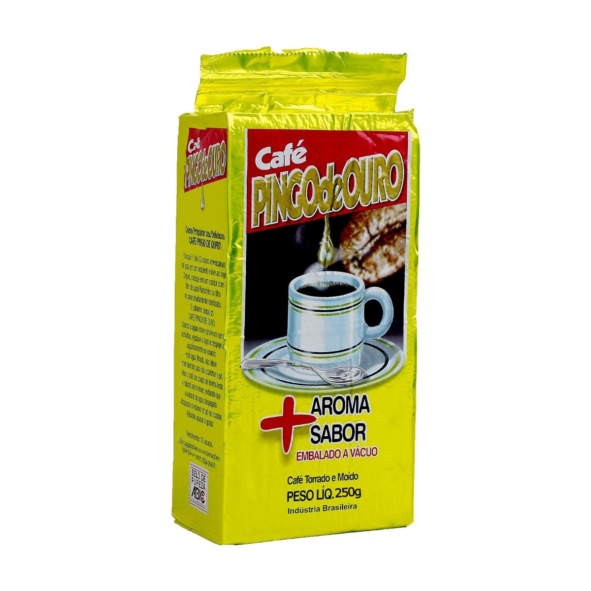 Café Torrado Moído Pingo de Ouro Vácuo 250 g