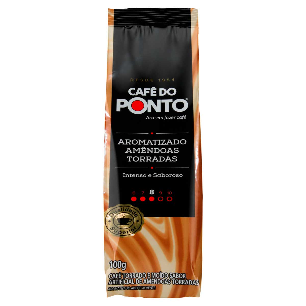 Café Torrado e Moído Amêndoas Torradas Café do Ponto Pacote 100 g