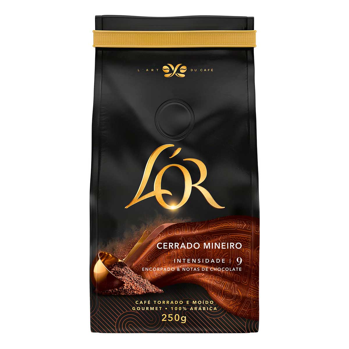 Café Torrado e Moído Cerrado Mineiro L&apos;or Gourmet Pacote 250 g