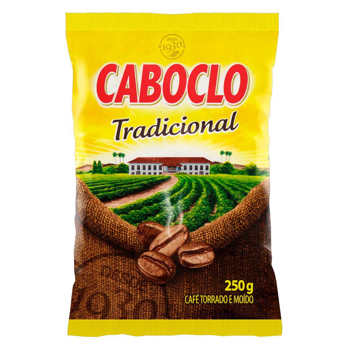 Café Torrado e Moído Tradicional Caboclo Pacote 250 g