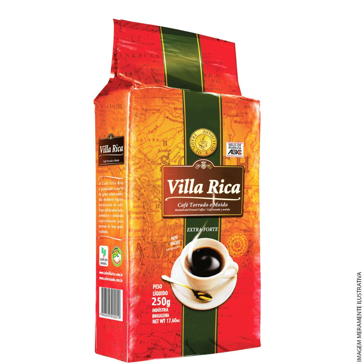 Café Torrado Moído Extra Forte Vácuo Villa Rica 250 g