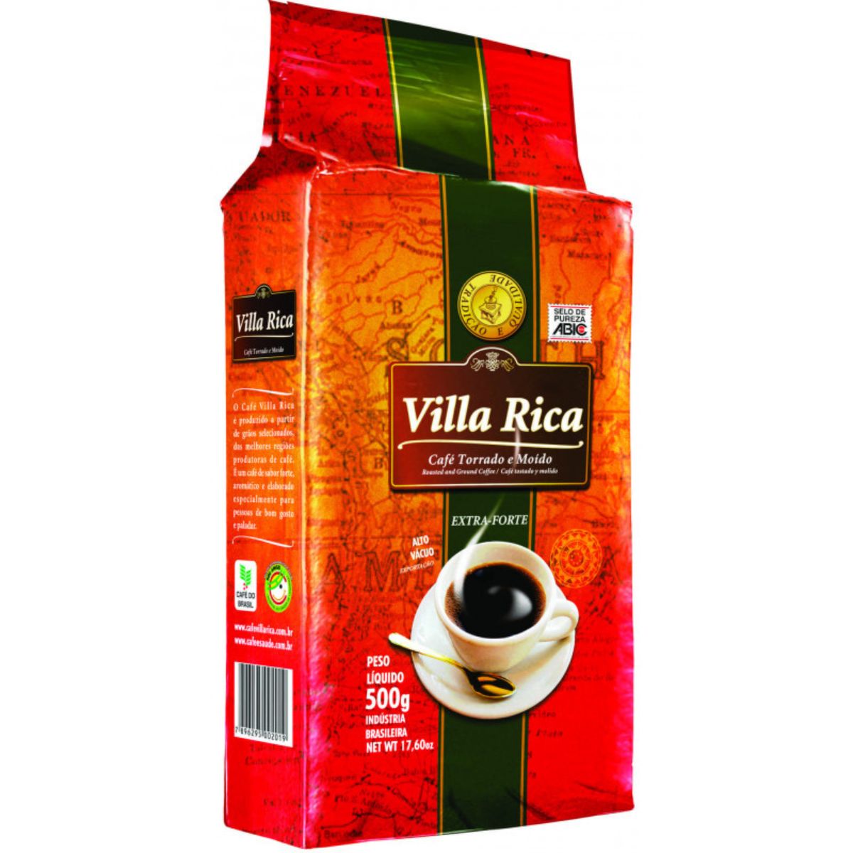 Café Torrado Moído Extra Forte Vácuo Villa Rica 500 g