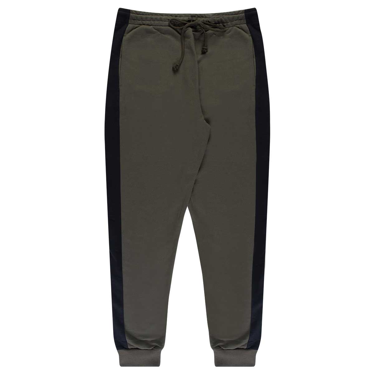 Calça Jogger Em Moletom Com Faixa Lateral Masculina Folha By Hering Verde Militar G