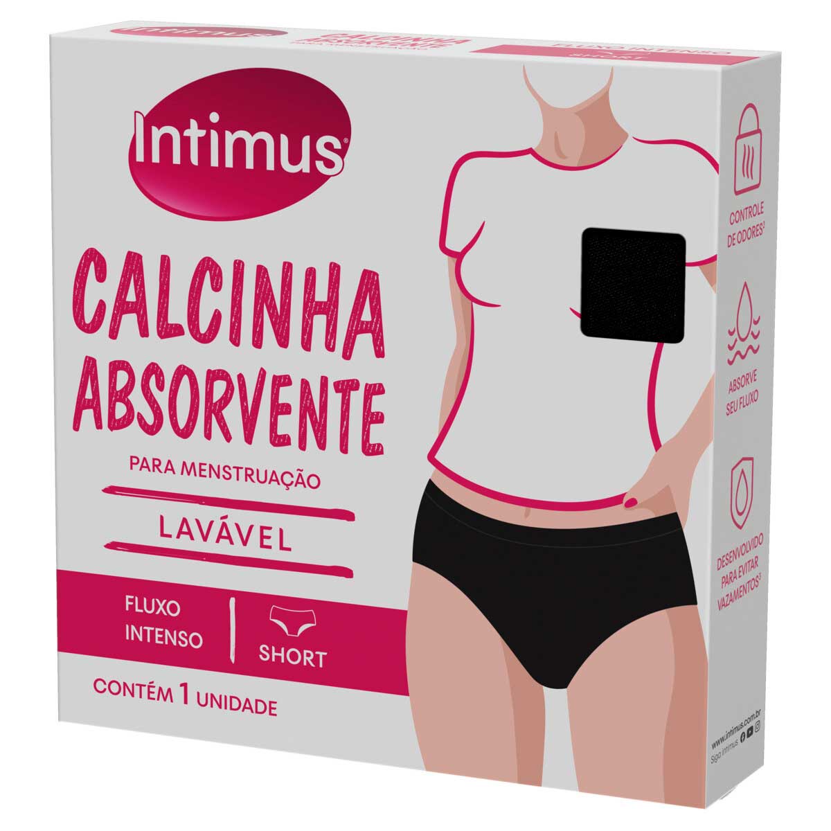 Calcinha Absorvente Lavável Short Tamanho M Intimus