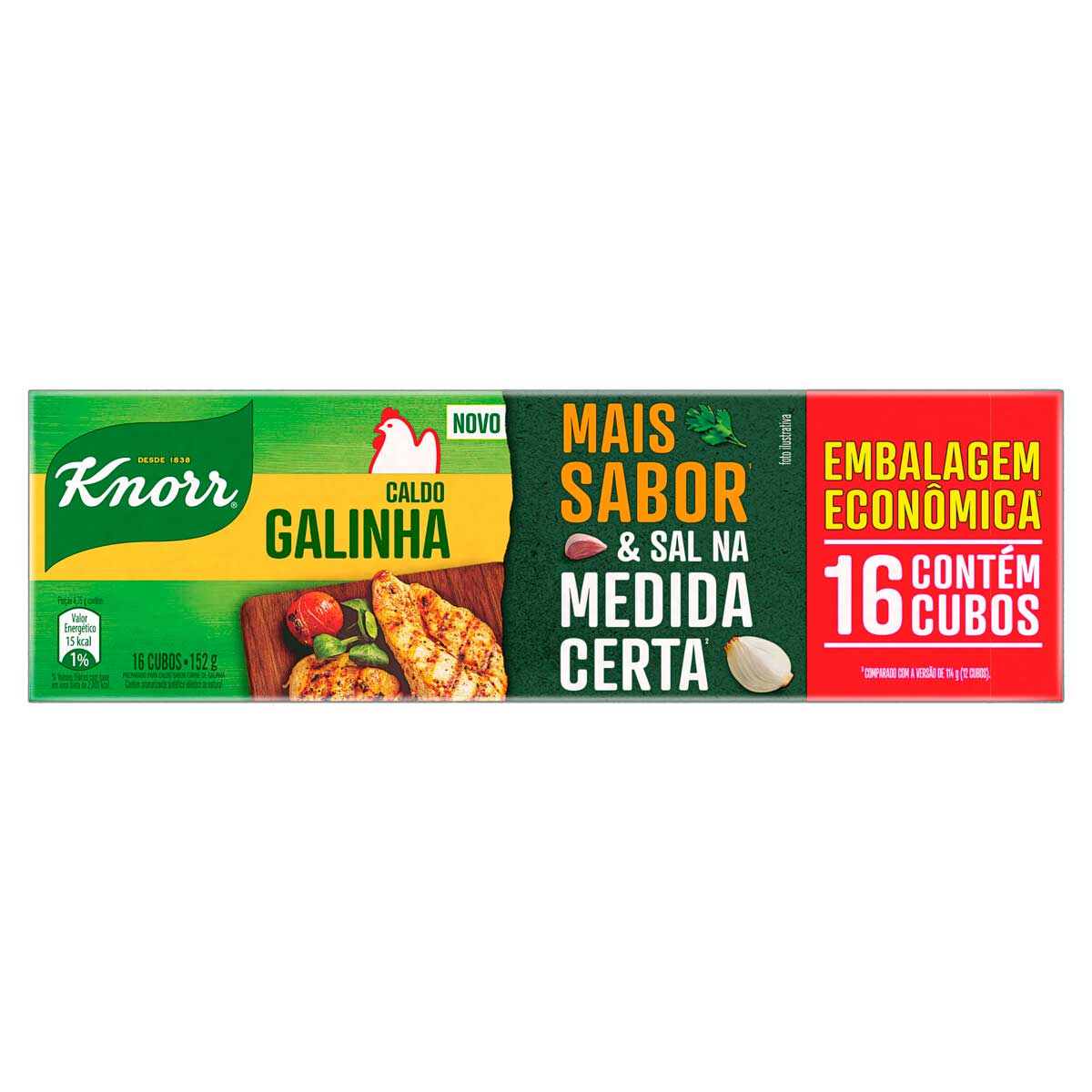 Caldo de Galinha Knorr Mais Sabor com 16 Tabletes Embalagem Econômica