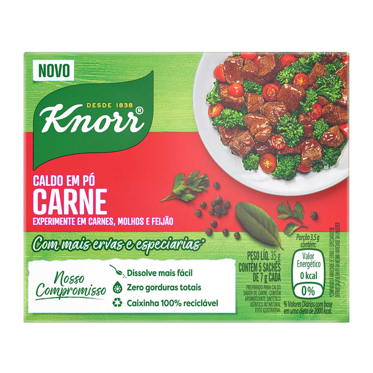 Caldo em Pó Carne Knorr Caixa 35 g