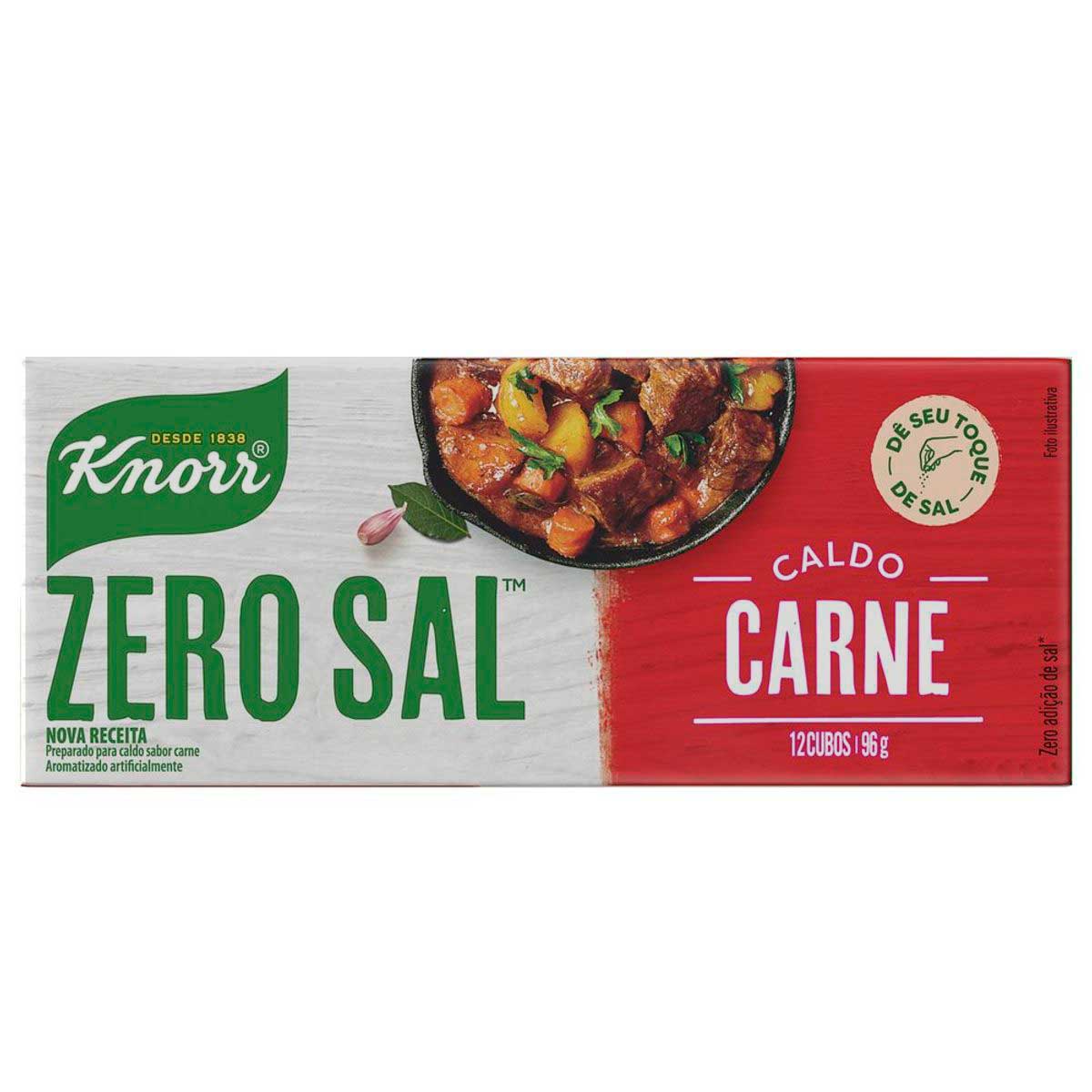 Caldo Knorr Zero Sal Carne 96 g 12 cubos