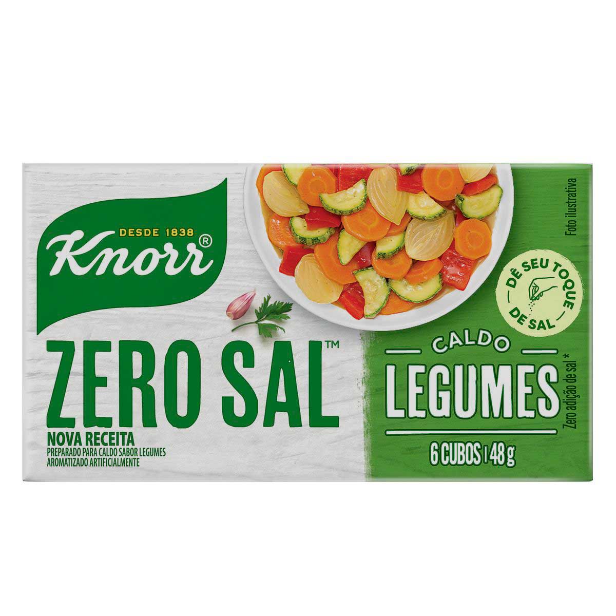 Caldo Knorr Zero Sal Legumes 48g 6 cubos