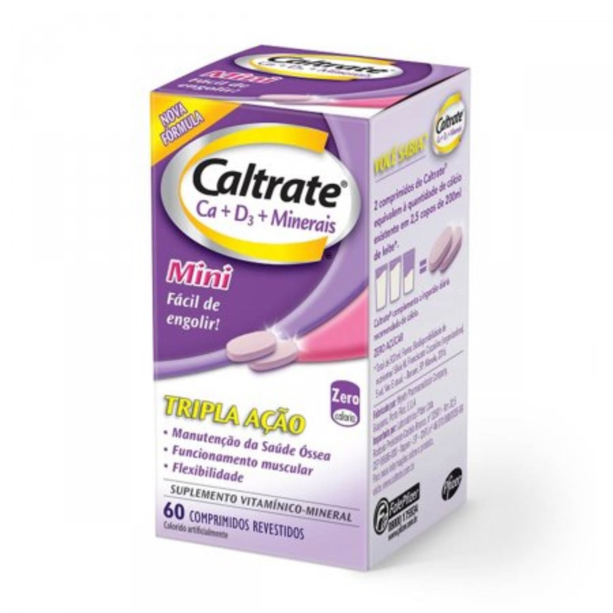 Caltrate Mini 600 + D 200ui 60 comprimidos