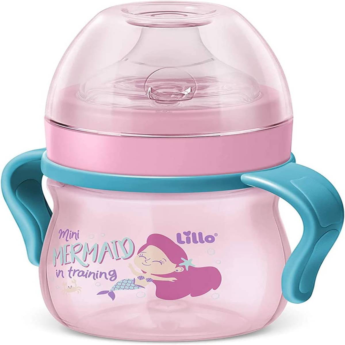 Caneca Infantil Silicone 150 ml com Alça Evolution Bebedor Lillo