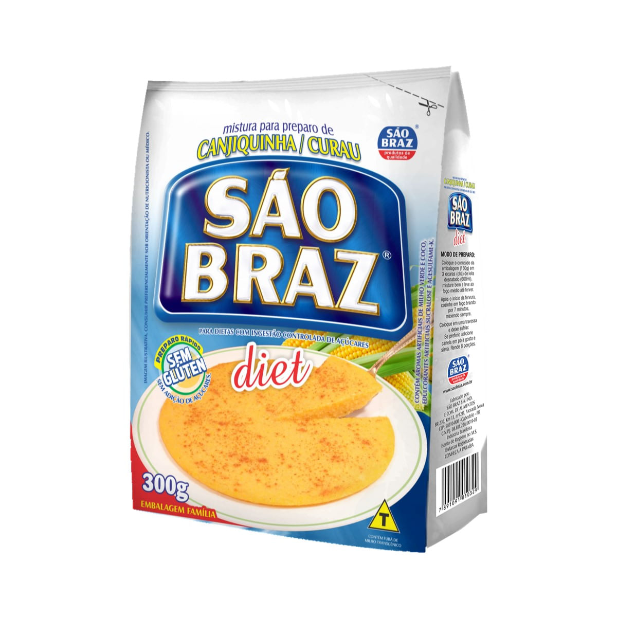 Mistura para Canjiquinha e Curau Diet São Braz 300 g