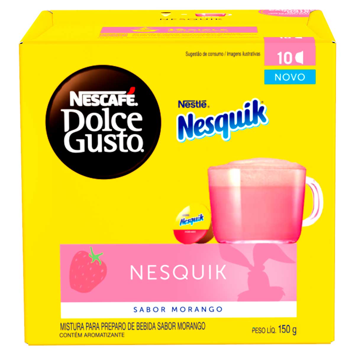 Nesquik Morango Nescafé Dolce Gusto Caixa com 10 Cápsulas 150g