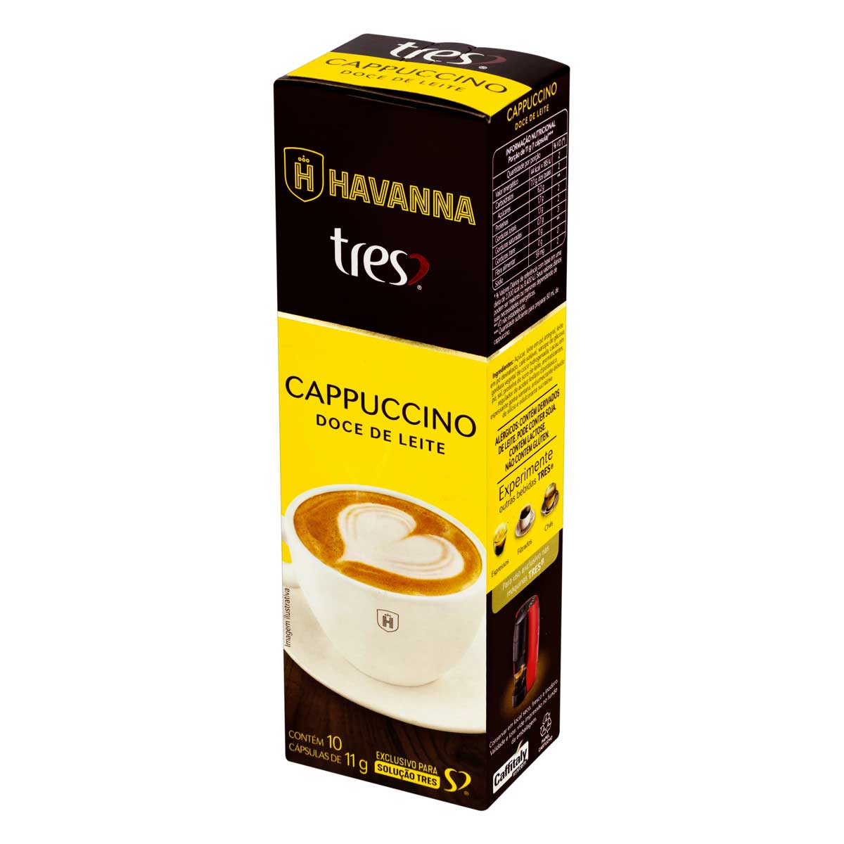 Cappuccino Cápsula Três Doce Leite Hava 110G 10 Unidades