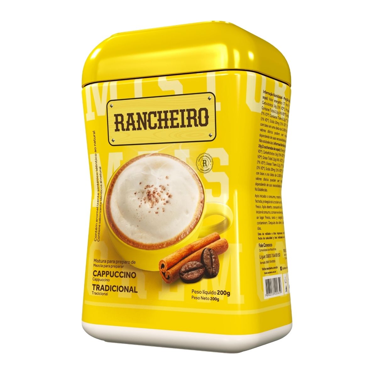 Cappuccino Solúvel  Rancheiro Tradicional 200 g