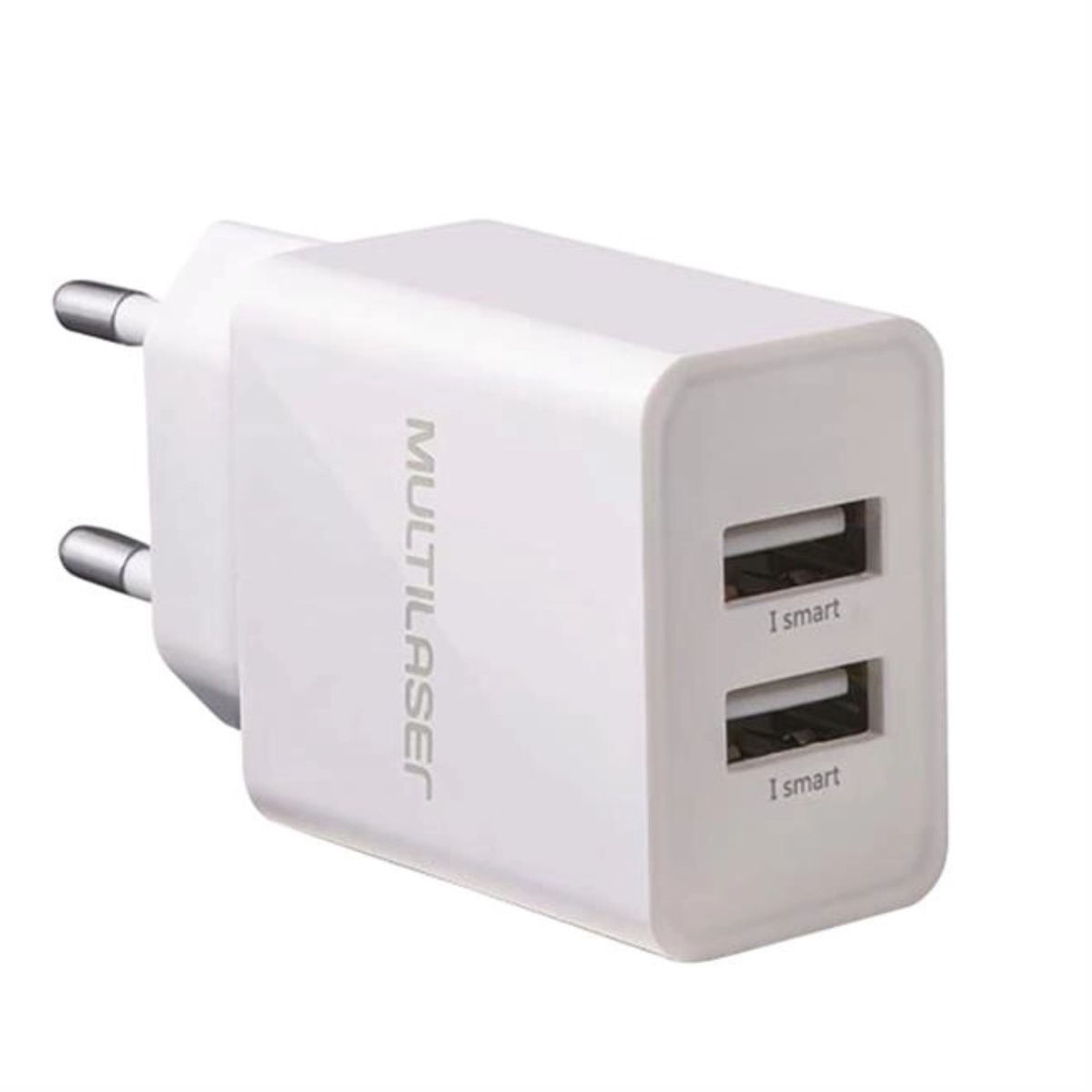 Carregador de Tomada CB118 Multilaser 2 USB Bivolt Branco