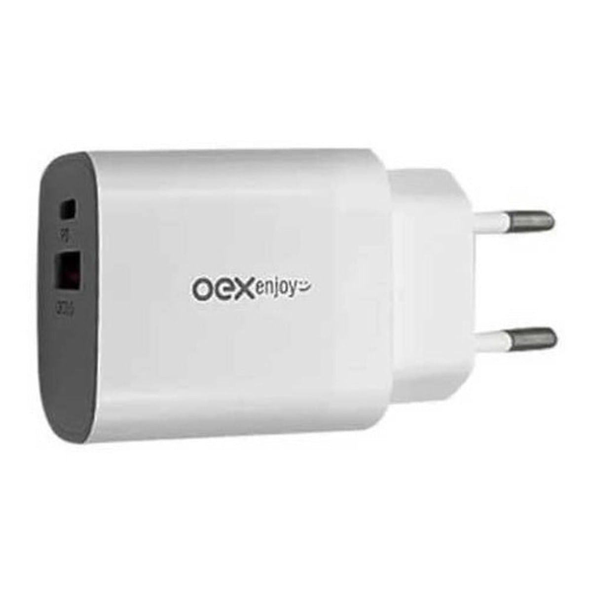 Carregador de Tomada Tipo C e USB Oex CG206 20W Branco