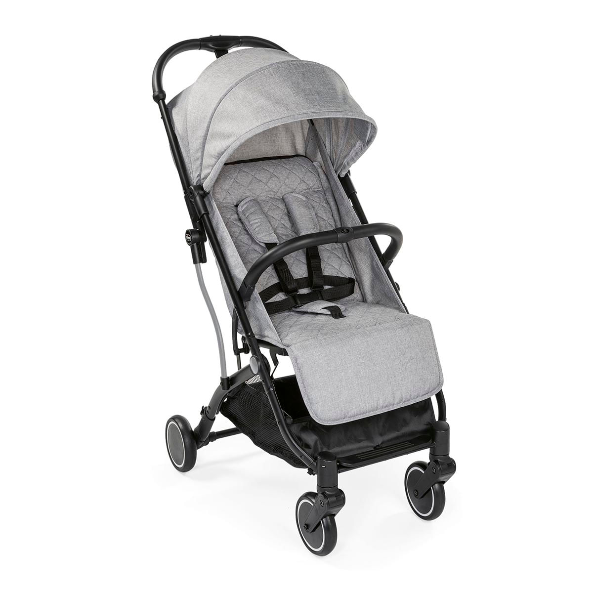 Carrinho De Bebê Tradicional Chicco 4 Rodas Múltiplas Posições Suporta Crianças de Até 3 Anos Trolleyme Light Grey (Cinza)