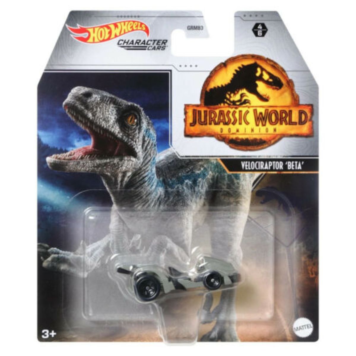 Carrinho Hot Wheels Jurassic World Dominion Velociraptor Mattel