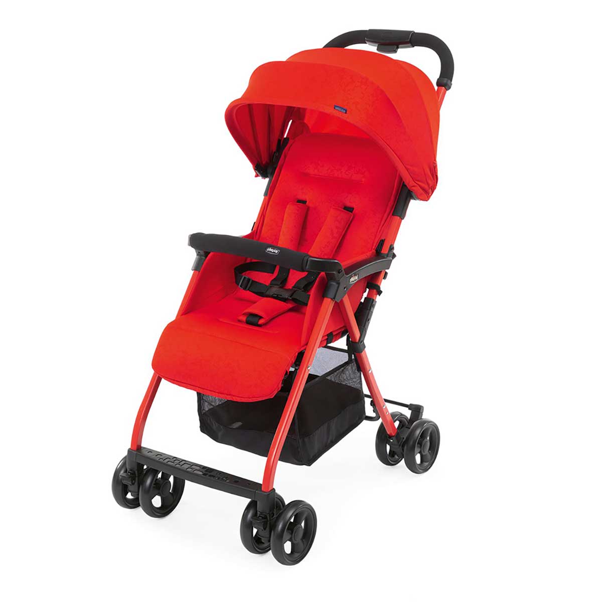 Carrinho de Bebê Chicco 4 Rodas Suporta Crianças de Até 15Kg Ohlalà Red Passion