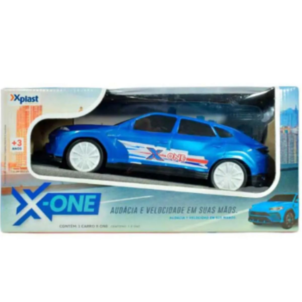 Carro De Brinquedo Auto X One 2032 Xplast Azul