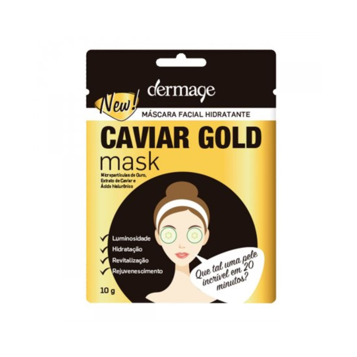 Máscara Facial Caviar Gold Dermage 10gr