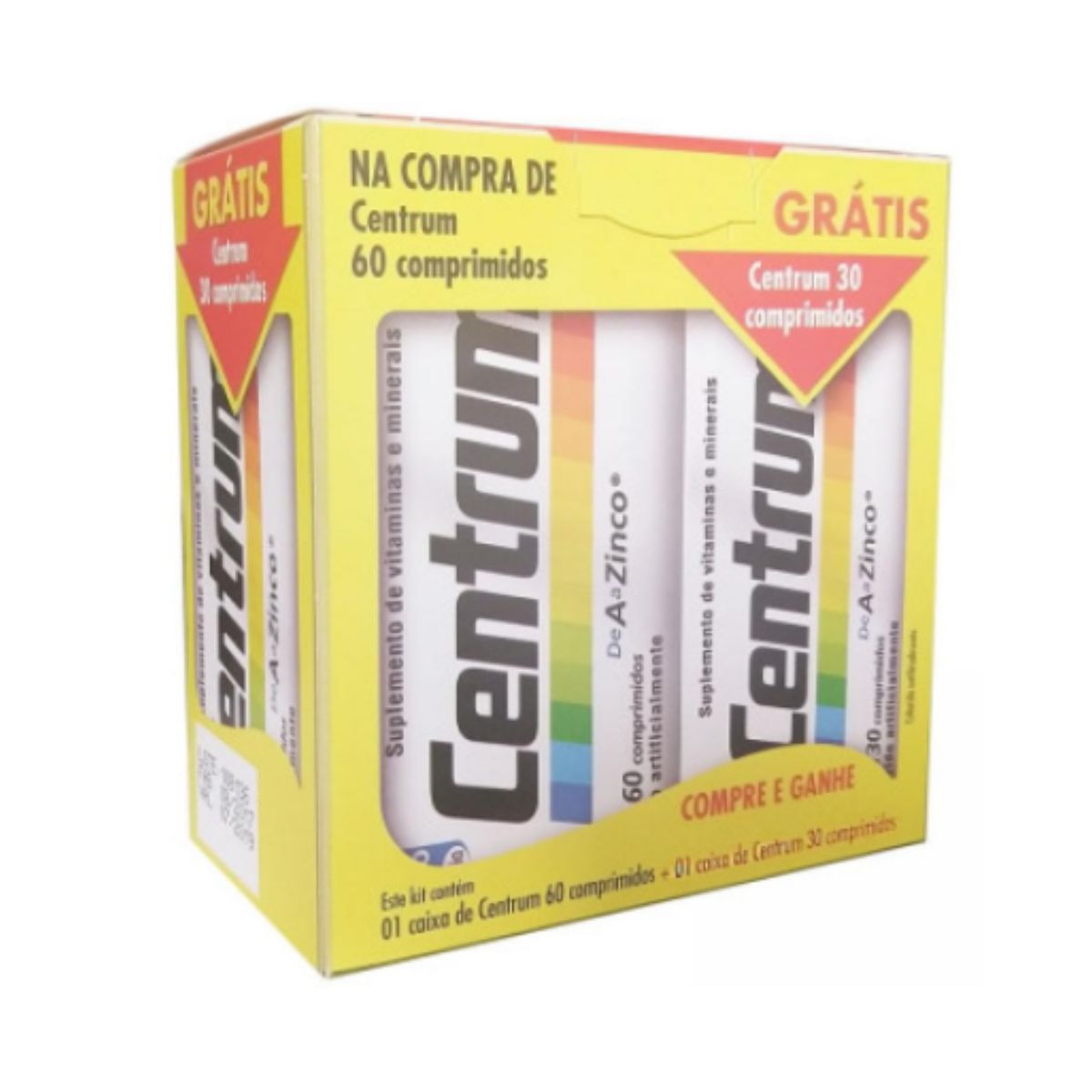 Kit Centrum A a Zinco 60 Comprimidos + 30 Grátis