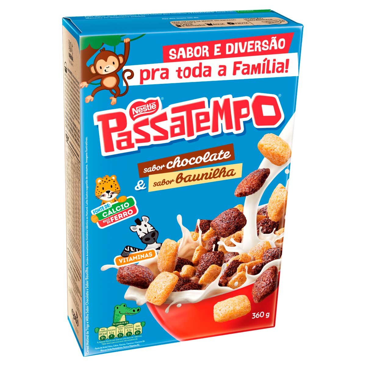 Cereal Matinal Sabor Chocolate e Baunilha Passatempo 360g