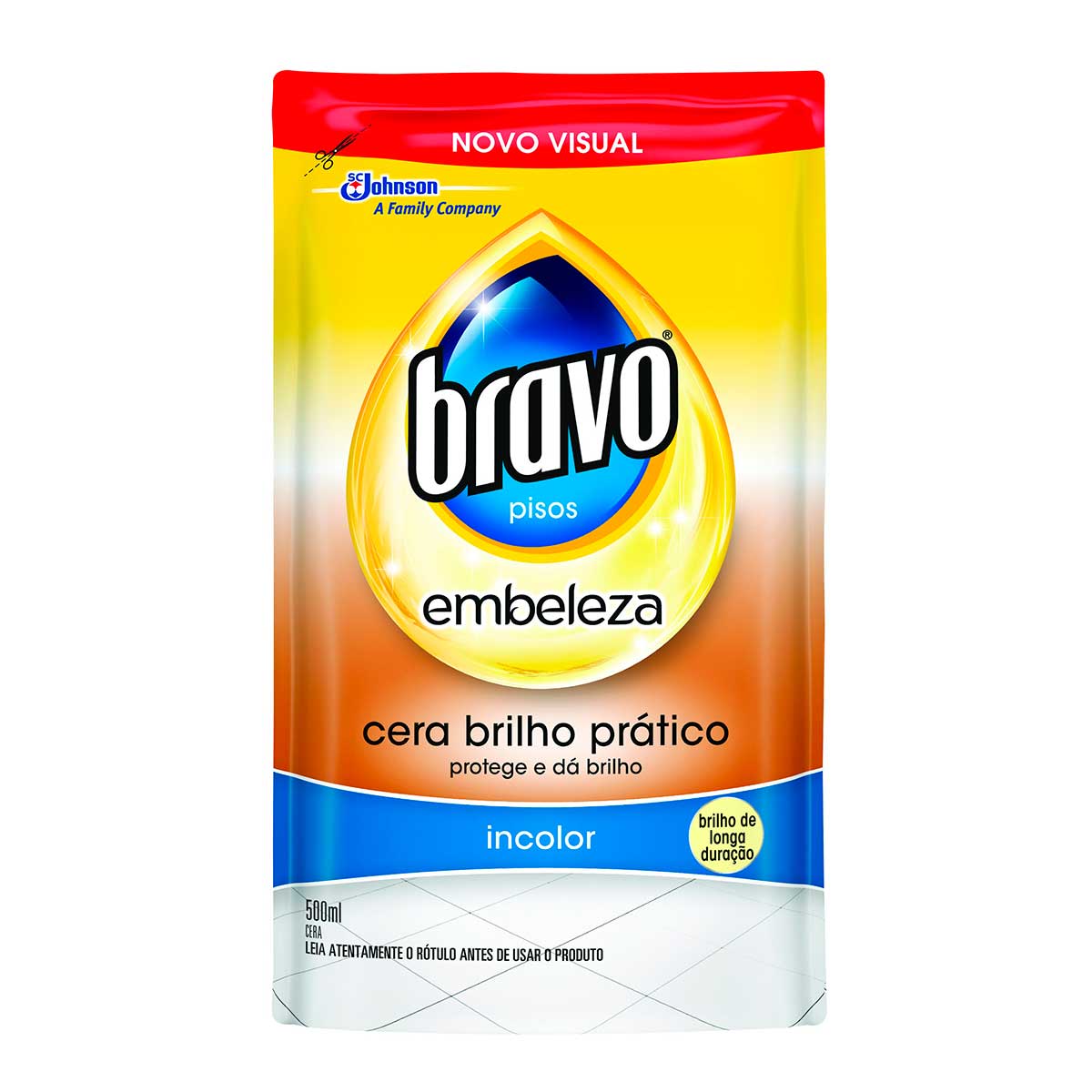 Cera Incolor Bravo Classic Brilho Natural 500 ml