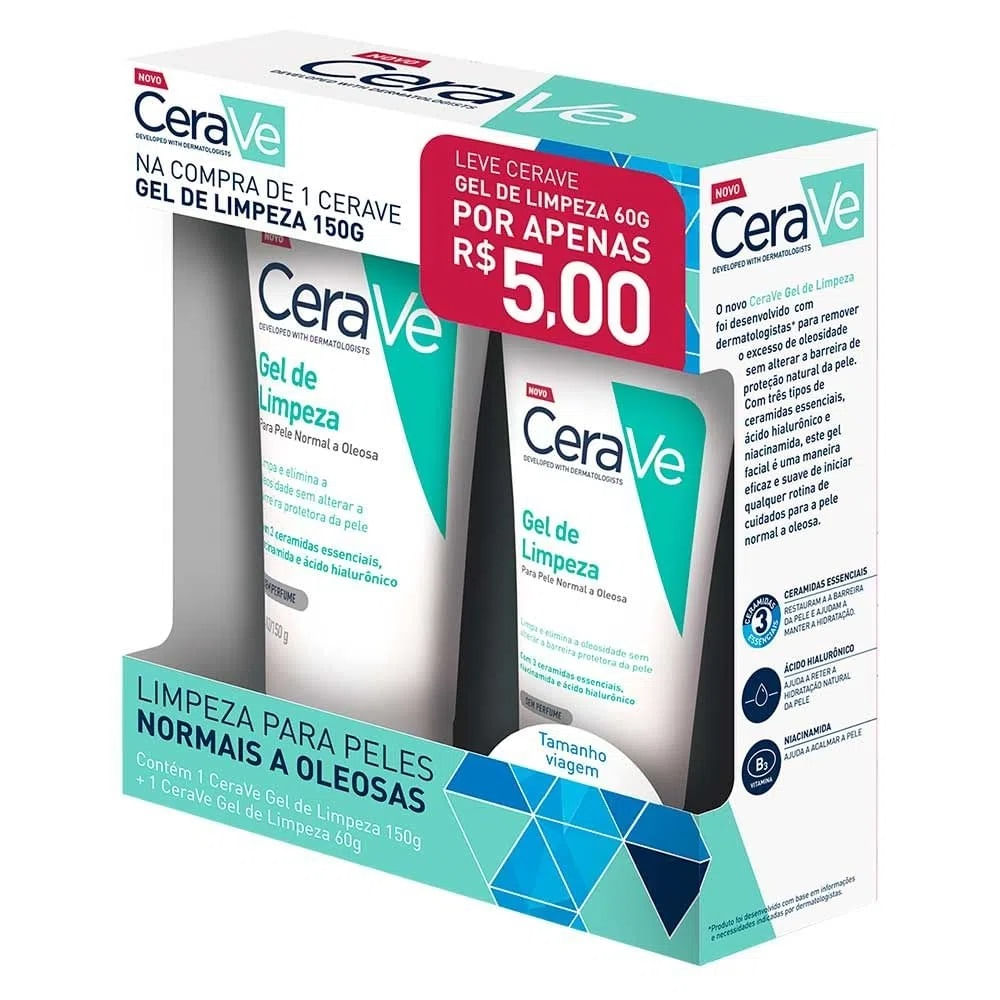 Kit Gel de Limpeza Cerave 150 g + 60 g