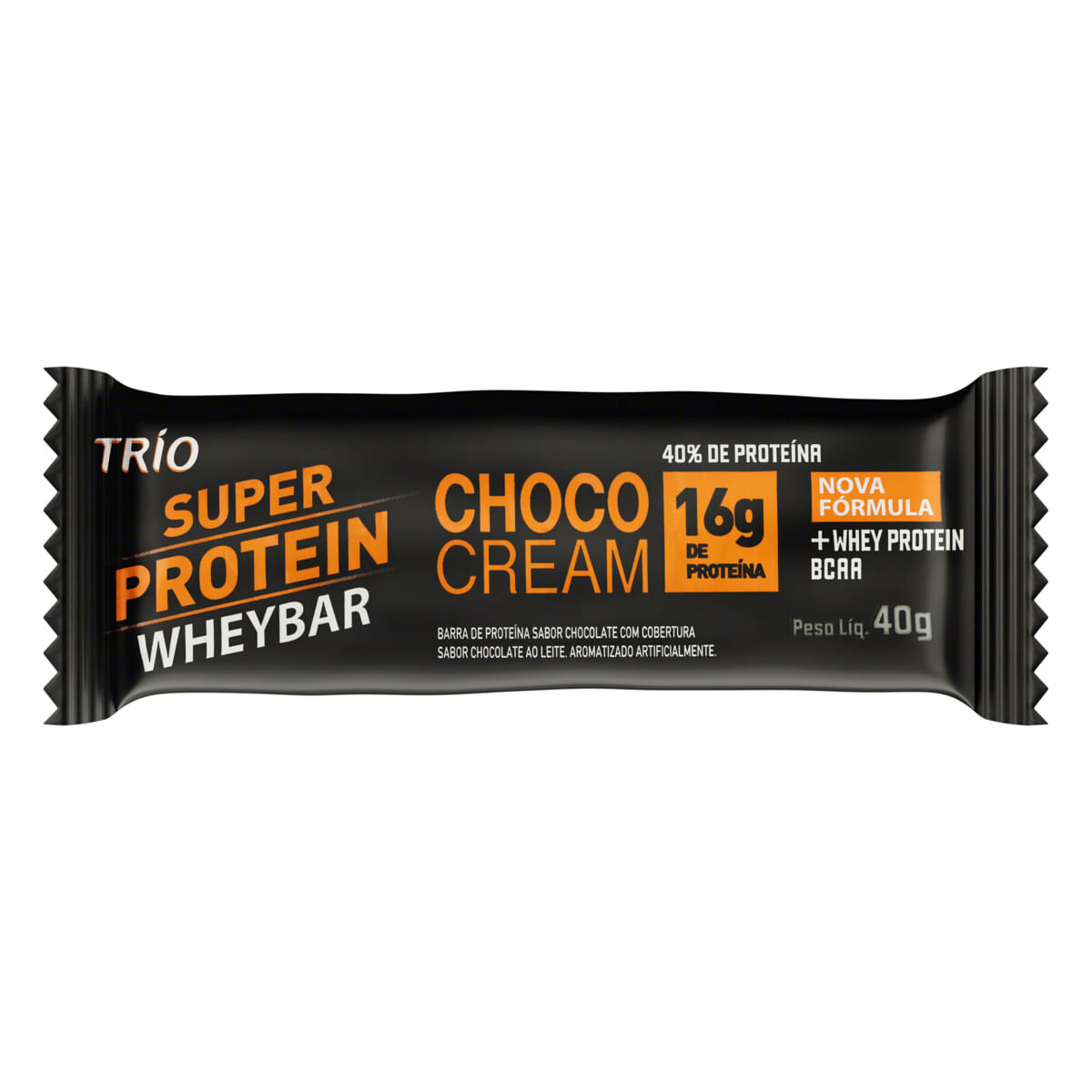 Barra de Proteína Cobertura Chocolate ao Leite Trío Super Protein Choco Cream 40 g