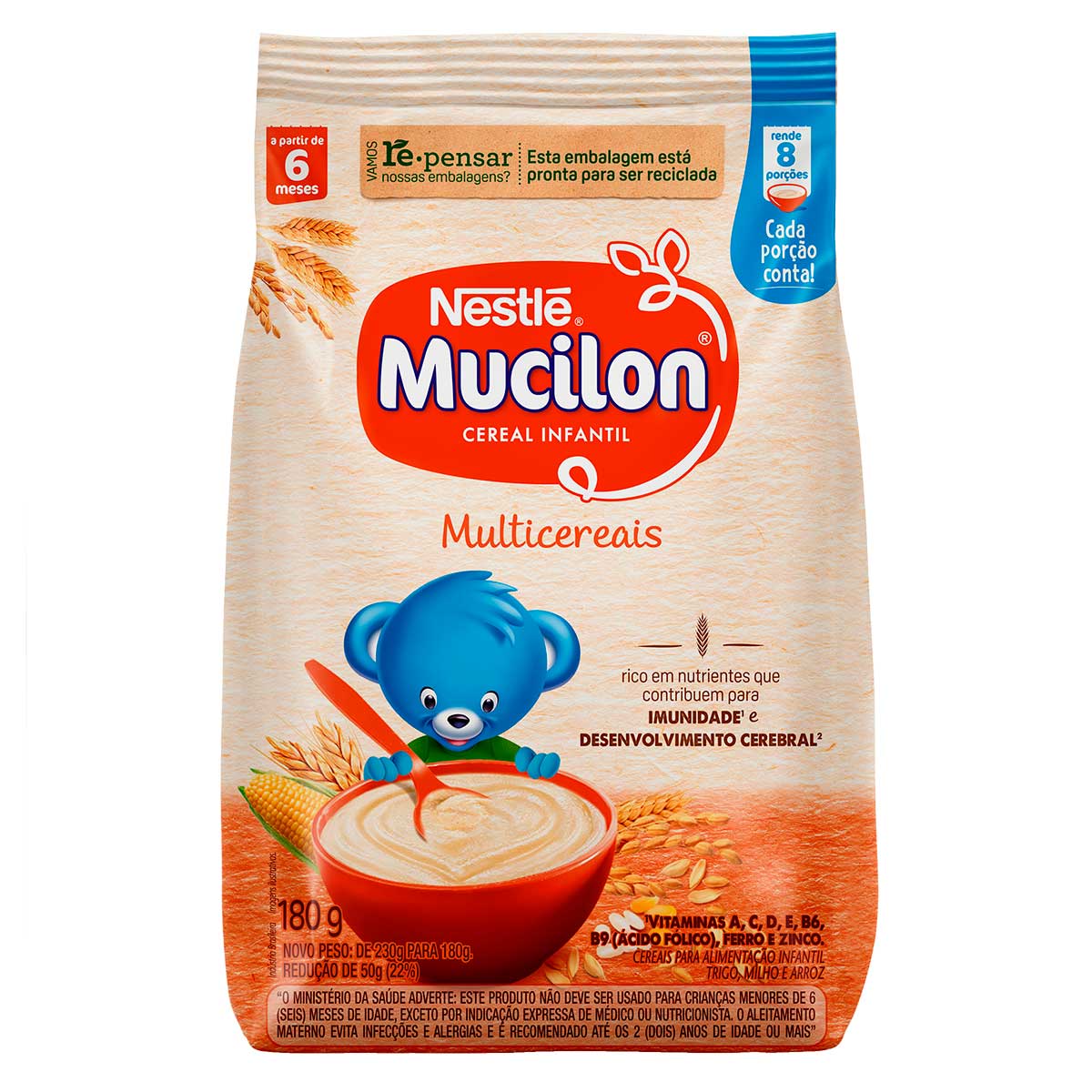 Cereal Infantil Mucilon Multicereais 180g