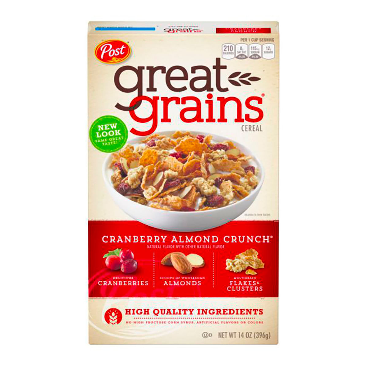 Cereal Matinal Great Gains Cranberry e Amêndoas 396 g