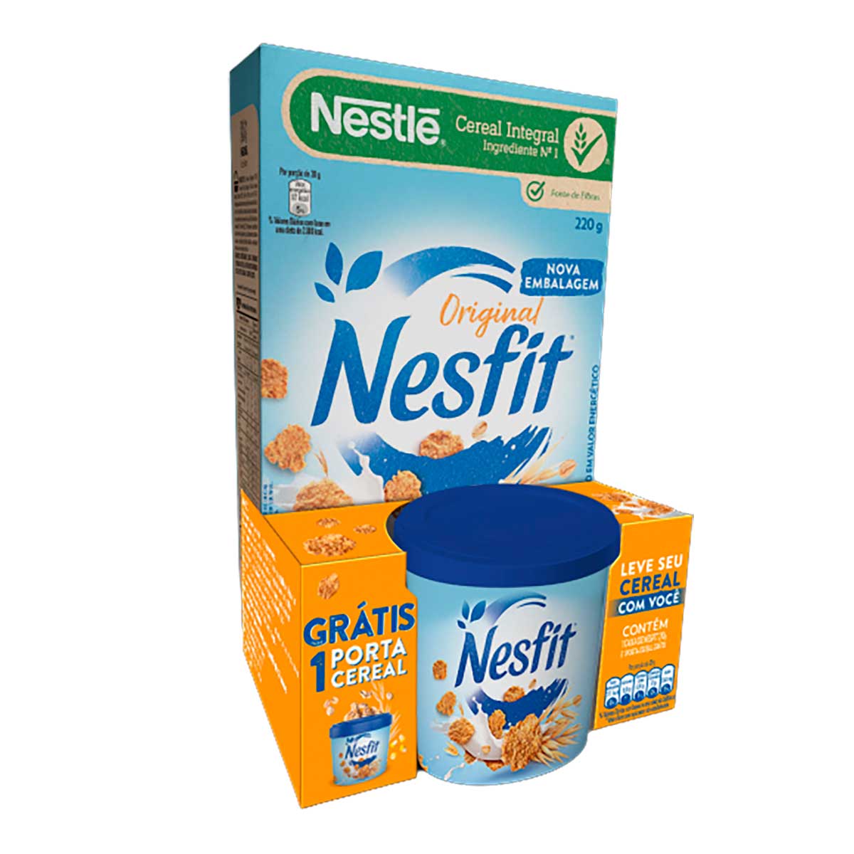 Cereal Matinal Nesfit Original 220 g Grátis Porta Cereal