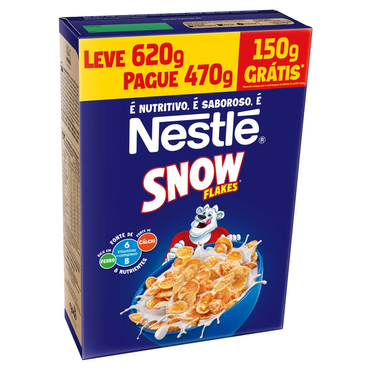 Cereal Matinal Snow Flakes Leve 620g Pague 470g