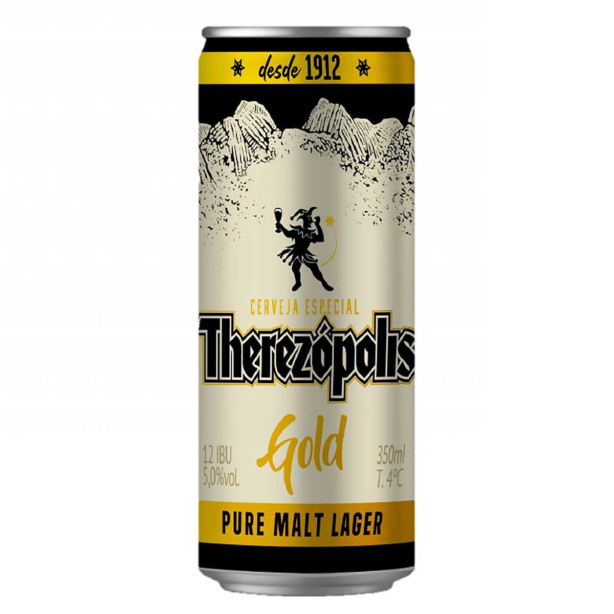 Cerveja Therezópolis Puro Malte Gold Lager Lata 350ml