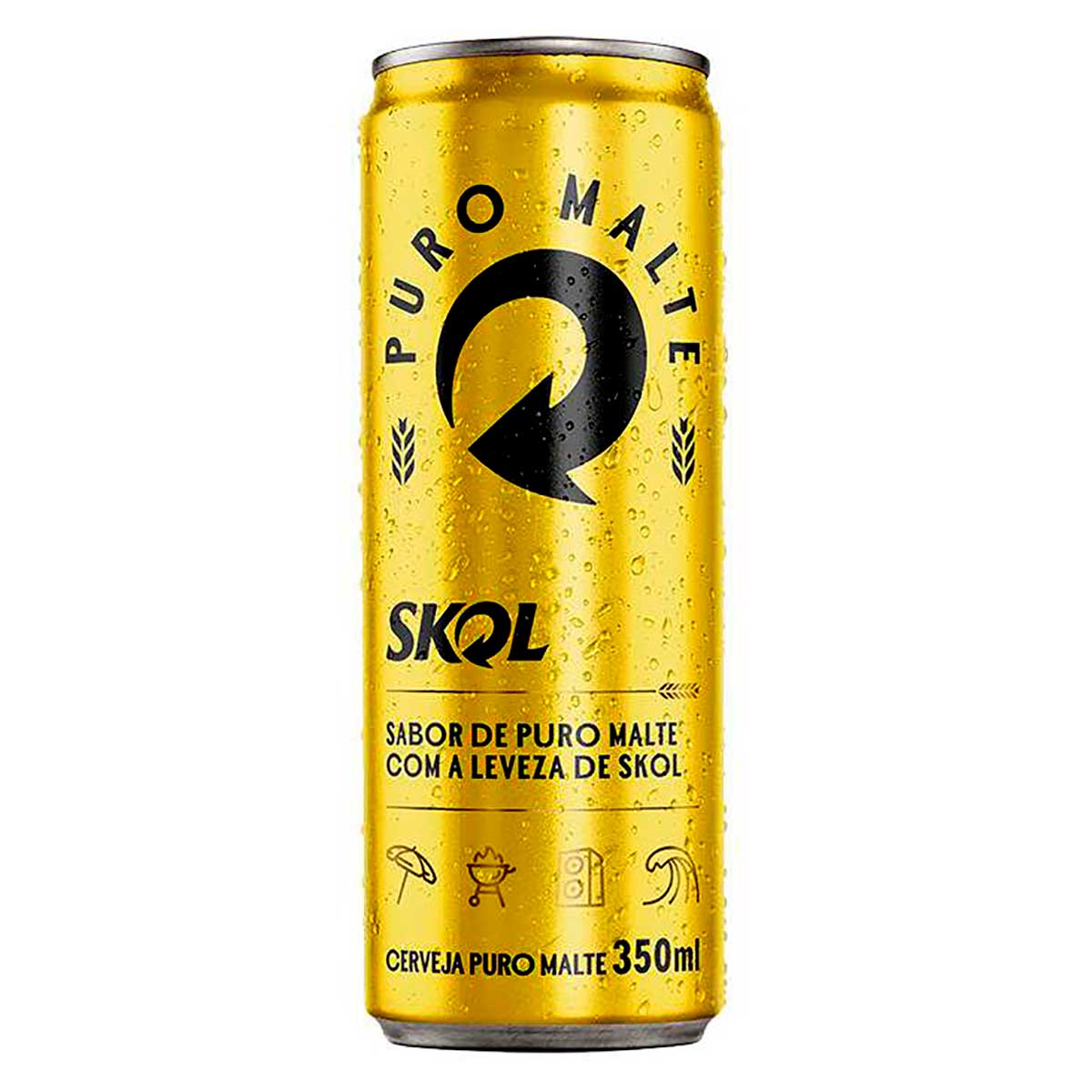 Cerveja American Lager Premium Puro Malte Skol Lata Sleek 350 ml