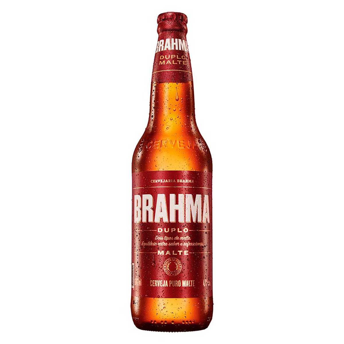 Cerveja Brahma Duplo Malte Puro Malte 600ml Garrafa