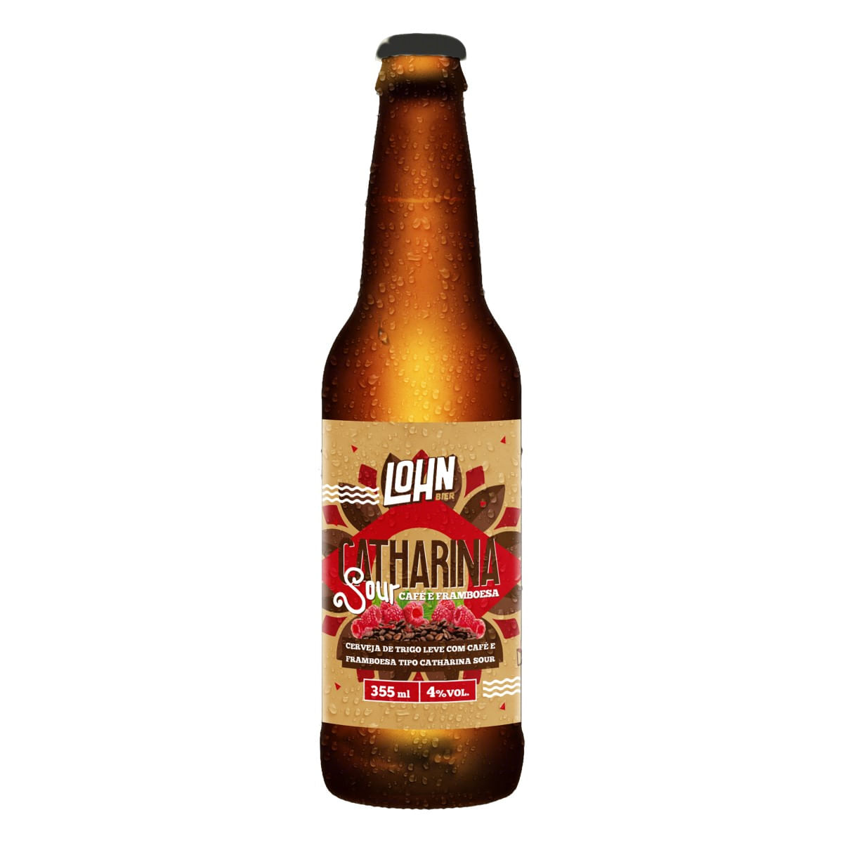 Cerveja de Trigo Lohn Bier Catharina Sour com Café e Framboesa Garrafa 355ml